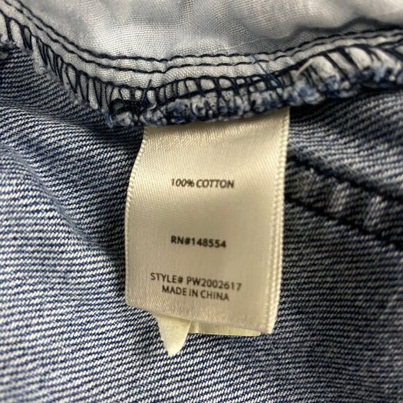 Tgla Denim Blue Jean Casual Belted Mini Skirt Francesca's Collection Small - Picture 5 of 9